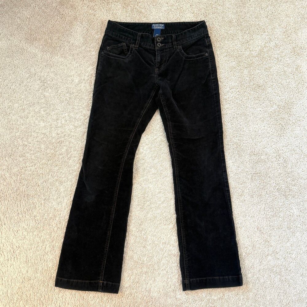 Vintage Polo Jeans Co Ralph Lauren Corduroy Pants Women’s Black Y2K Low rise